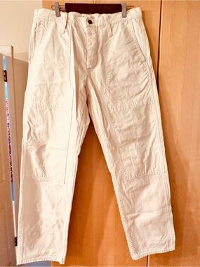 Madewell Men's Cream Utility Cargo Pants